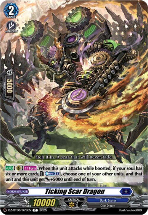 Ticking Scar Dragon (DZ-BT06/079EN) [DZ-BT06: Generation Dragenesis] | Pegasus Games WI