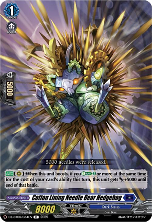 Cotton Lining Needle Gear Hedgehog (DZ-BT06/084EN) [DZ-BT06: Generation Dragenesis] | Pegasus Games WI