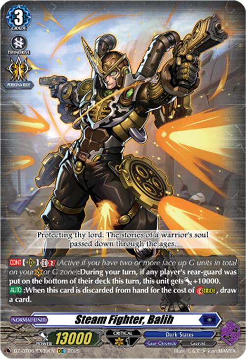 Steam Fighter, Balih (EXC) (DZ-BT06/EX09EN) [DZ-BT06: Generation Dragenesis] | Pegasus Games WI