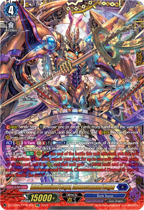 Interdimensional Dragon, Chronoscommand Dragon (DZ-BT06/FFR04EN) [DZ-BT06: Generation Dragenesis] | Pegasus Games WI
