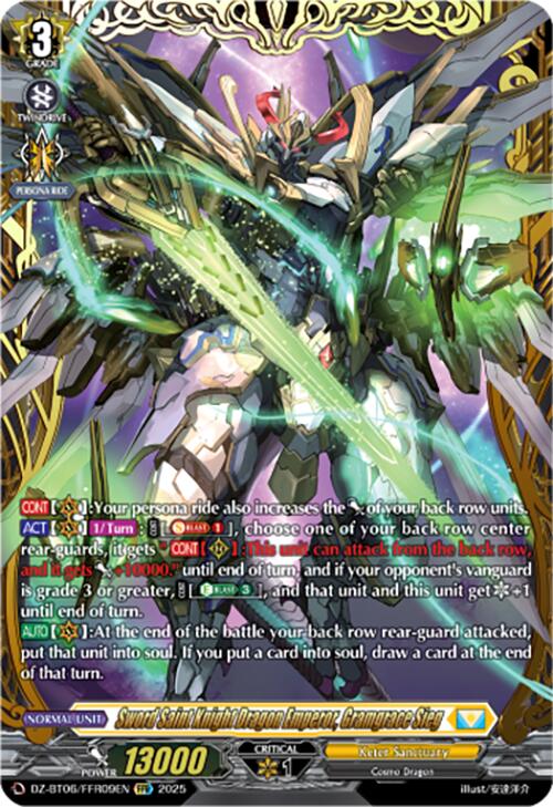 Sword Saint Knight Dragon Emperor, Gramgrace Sieg (DZ-BT06/FFR09EN) [DZ-BT06: Generation Dragenesis] | Pegasus Games WI