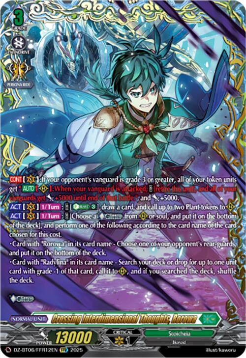 Crossing Interdimensional Thoughts, Rorowa (DZ-BT06/FFR12EN) [DZ-BT06: Generation Dragenesis] | Pegasus Games WI