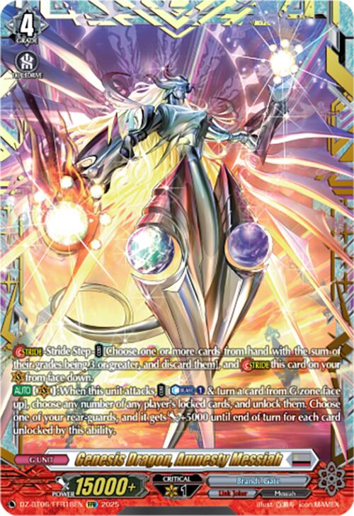 Genesis Dragon, Amnesty Messiah (DZ-BT06/FFR18EN) [DZ-BT06: Generation Dragenesis] | Pegasus Games WI