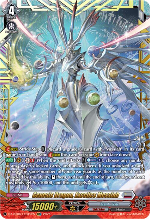 Genesis Dragon, Excelics Messiah (DZ-BT06/FFR19EN) [DZ-BT06: Generation Dragenesis] | Pegasus Games WI