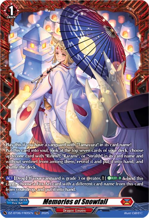 Memories of Snowfall (DZ-BT06/FR05EN) [DZ-BT06: Generation Dragenesis] | Pegasus Games WI