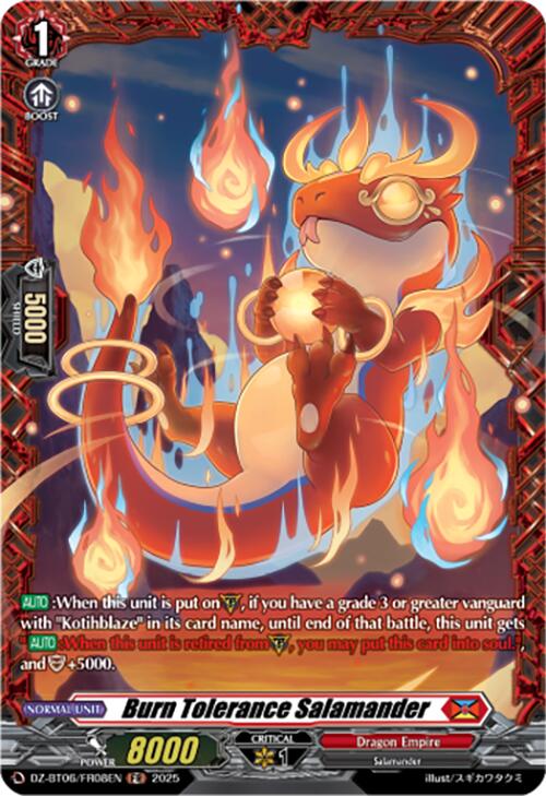 Burn Tolerance Salamander (DZ-BT06/FR08EN) [DZ-BT06: Generation Dragenesis] | Pegasus Games WI