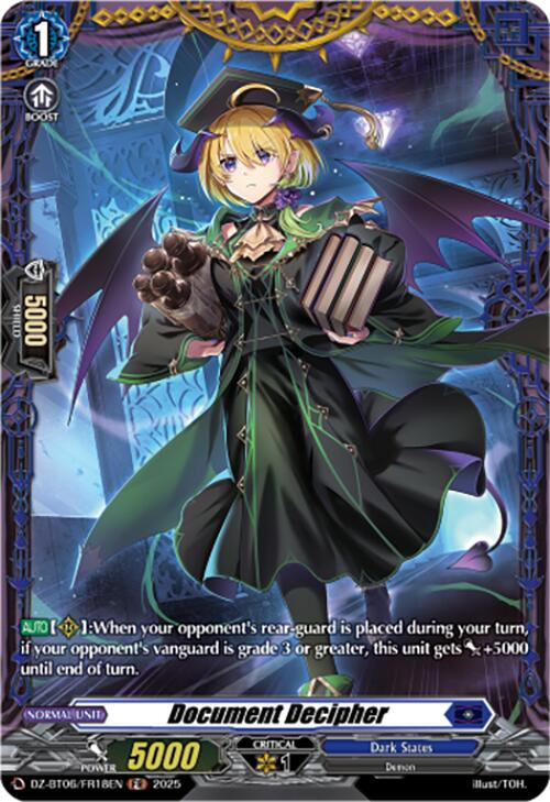 Document Decipher (DZ-BT06/FR18EN) [DZ-BT06: Generation Dragenesis] | Pegasus Games WI