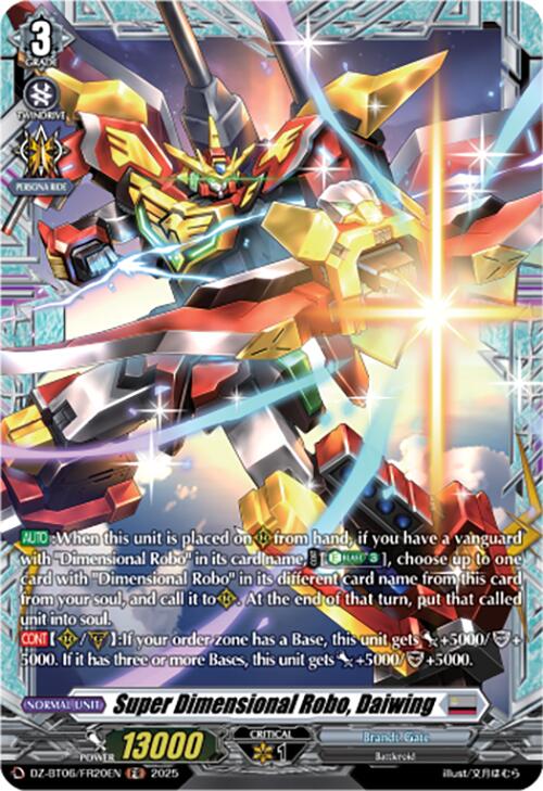 Super Dimensional Robo, Daiwing (DZ-BT06/FR20EN) [DZ-BT06: Generation Dragenesis] | Pegasus Games WI