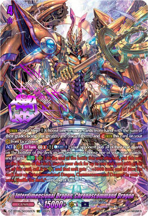 Interdimensional Dragon, Chronoscommand Dragon (DZ-BT06/SEC02EN) [DZ-BT06: Generation Dragenesis] | Pegasus Games WI