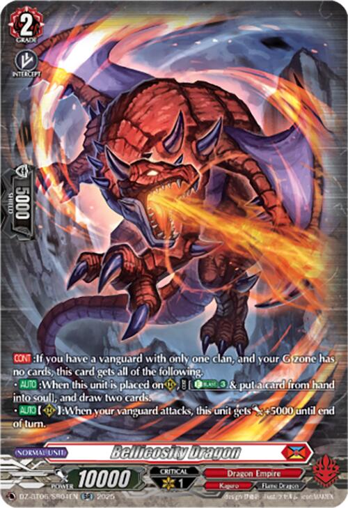Bellicosity Dragon (DZ-BT06/SR04EN) [DZ-BT06: Generation Dragenesis] | Pegasus Games WI