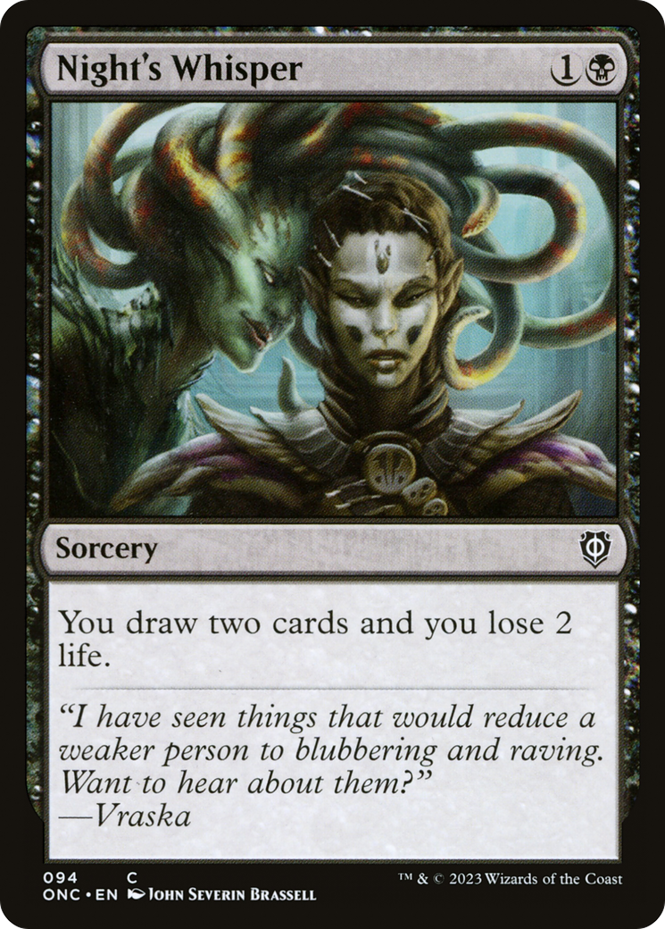 Night's Whisper [Phyrexia: All Will Be One Commander] | Pegasus Games WI