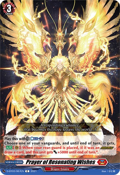 Prayer of Resonating Wishes (D-BT03/067EN) [Advance of Intertwined Stars] | Pegasus Games WI
