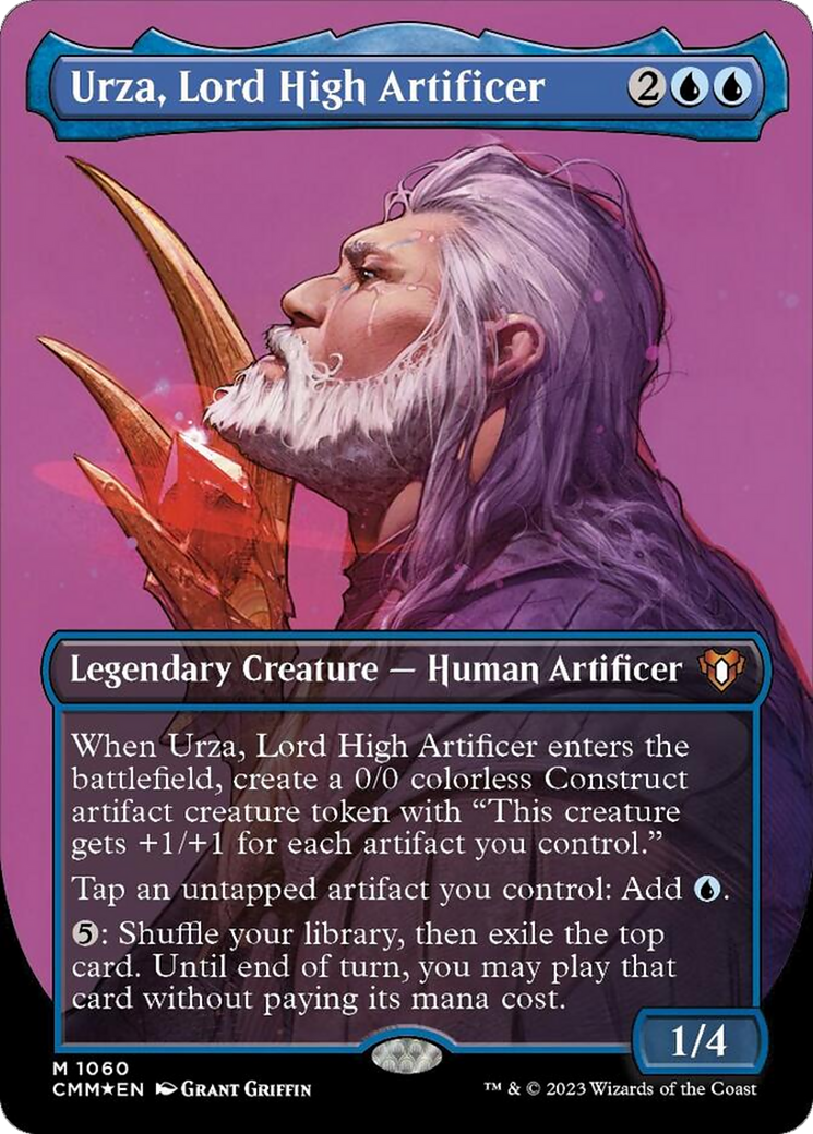 Urza, Lord High Artificer (Borderless Textured Foil Frame Break) [Commander Masters] | Pegasus Games WI