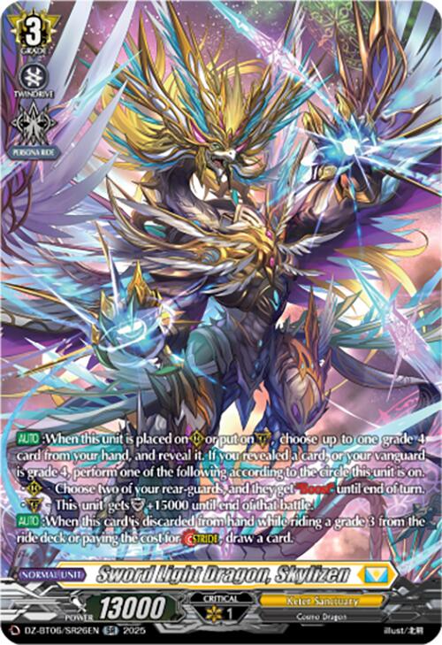 Sword Light Dragon, Skylizen (DZ-BT06/SR26EN) [DZ-BT06: Generation Dragenesis] | Pegasus Games WI