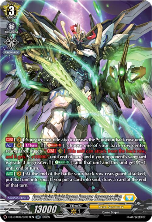 Sword Saint Knight Dragon Emperor, Gramgrace Sieg (DZ-BT06/SR27EN) [DZ-BT06: Generation Dragenesis] | Pegasus Games WI