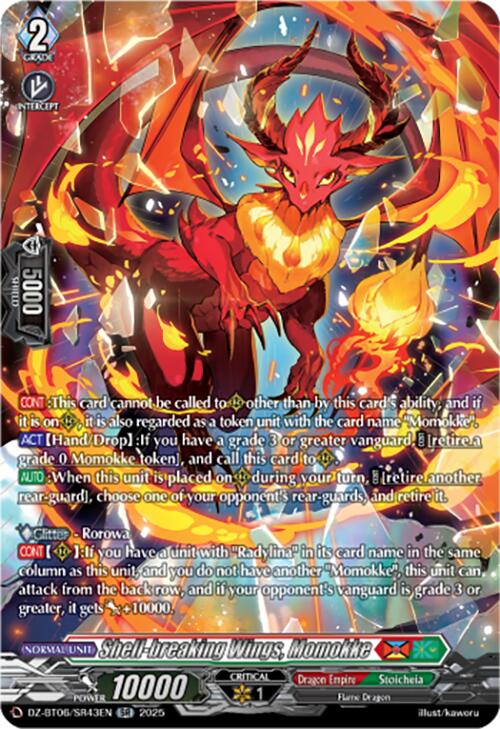 Shell-breaking Wings, Momokke (DZ-BT06/SR43EN) [DZ-BT06: Generation Dragenesis] | Pegasus Games WI