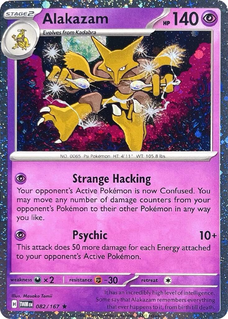 Alakazam (082/167) (Cosmos Holo) [Scarlet & Violet: Twilight Masquerade] | Pegasus Games WI