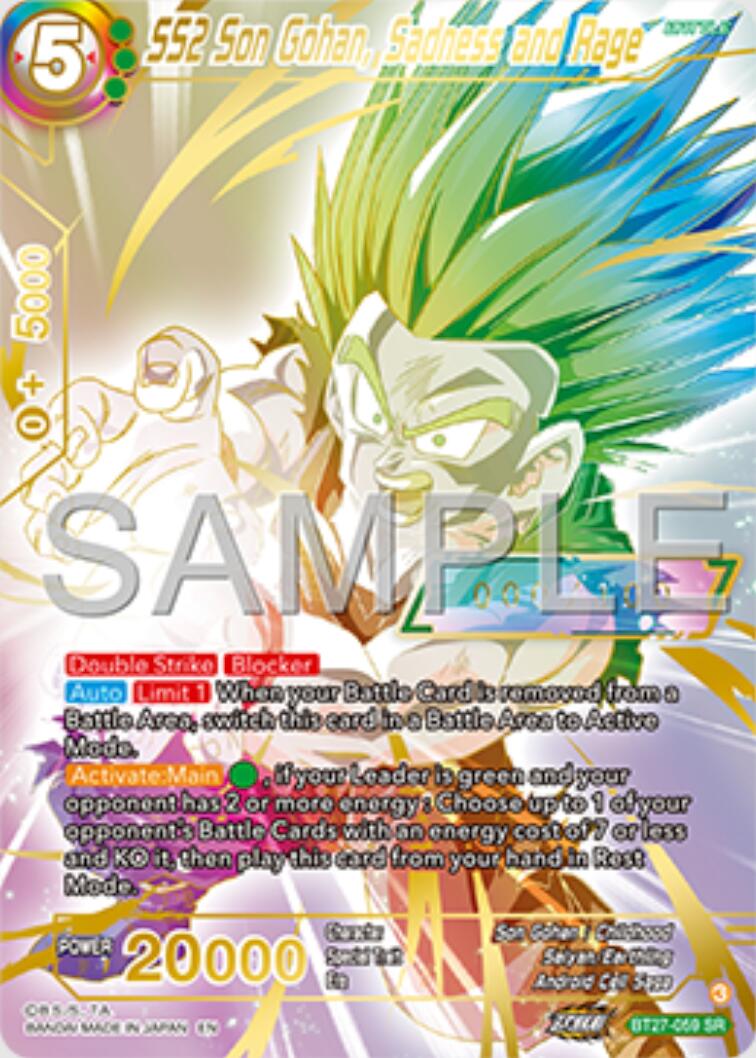 SS2 Son Gohan, Sadness and Rage (Serial Numbered) (BT27-059) [History of Z] | Pegasus Games WI