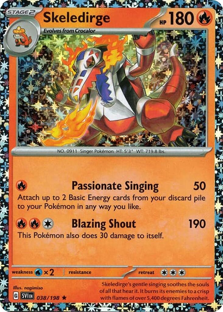 Skeledirge (038/198) (Sparkle Holo) [Miscellaneous Cards] | Pegasus Games WI