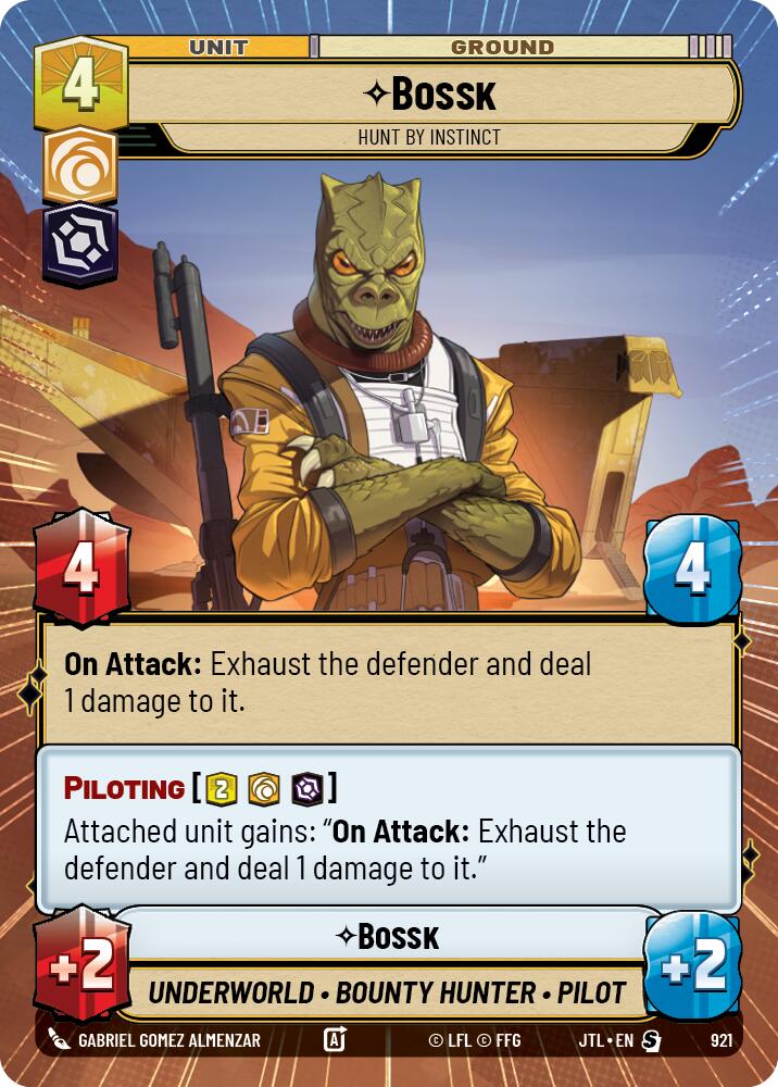 Bossk - Hunt By Instinct (921) (Hyperspace Foil) (921) [Jump to Lightspeed] | Pegasus Games WI
