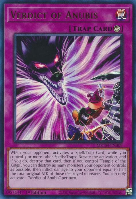 Verdict of Anubis [MZTM-EN009] Ultra Rare | Pegasus Games WI
