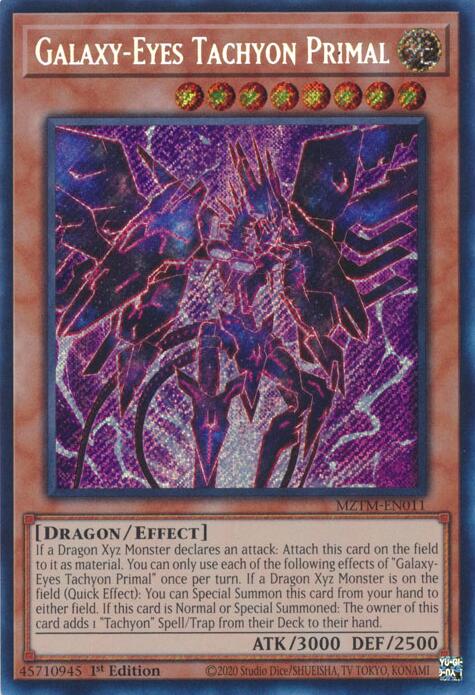 Galaxy-Eyes Tachyon Primal [MZTM-EN011] Secret Rare | Pegasus Games WI