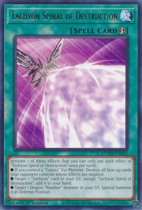 Tachyon Spiral of Destruction [MZTM-EN015] Rare | Pegasus Games WI