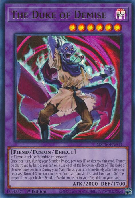The Duke of Demise [MZTM-EN033] Ultra Rare | Pegasus Games WI