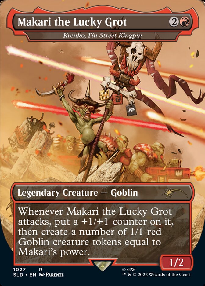 Makari the Lucky Grot - Krenko, Tin Street Kingpin (Borderless) [Secret Lair Drop Series] | Pegasus Games WI