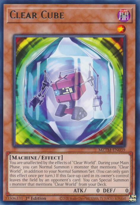 Clear Cube [MZTM-EN039] Rare | Pegasus Games WI