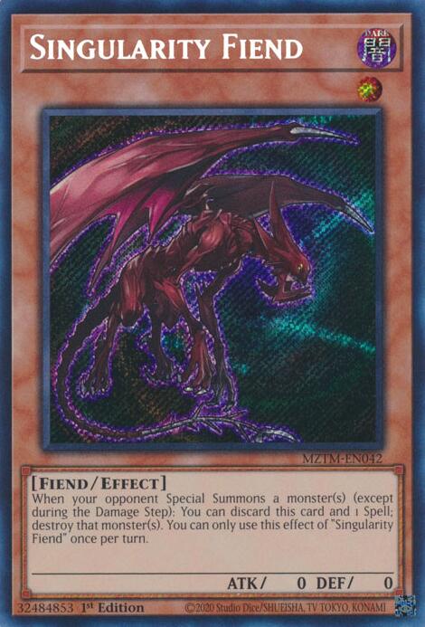 Singularity Fiend [MZTM-EN042] Secret Rare | Pegasus Games WI