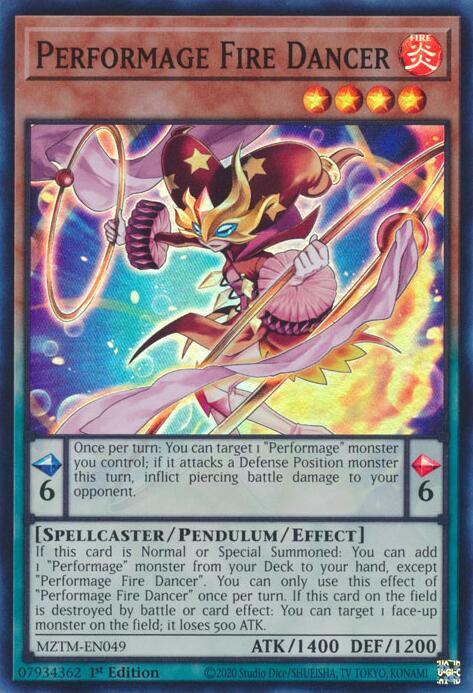 Performage Fire Dancer [MZTM-EN049] Super Rare | Pegasus Games WI