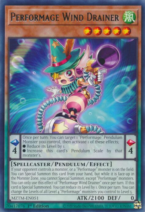 Performage Wind Drainer [MZTM-EN051] Rare | Pegasus Games WI