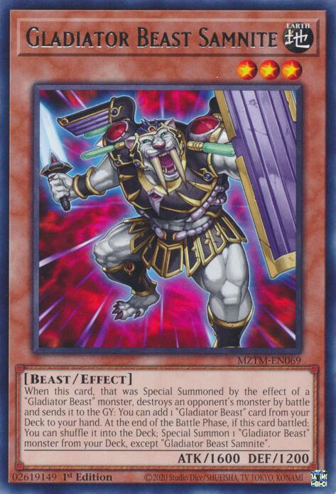 Gladiator Beast Samnite [MZTM-EN069] Rare | Pegasus Games WI