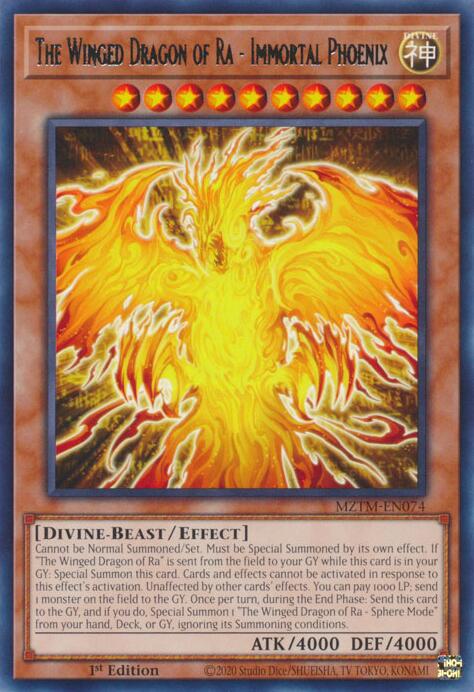 The Winged Dragon of Ra - Immortal Phoenix [MZTM-EN074] Rare | Pegasus Games WI