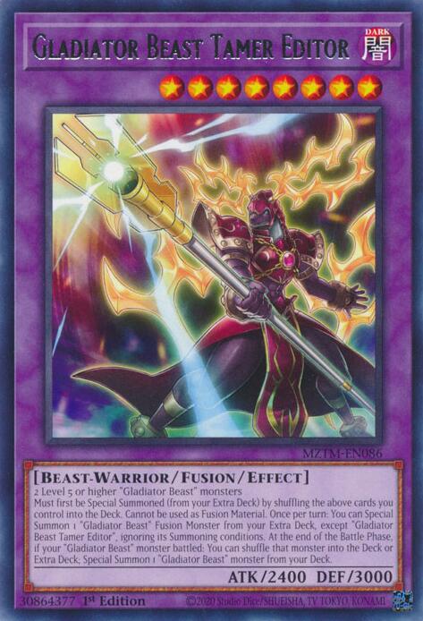 Gladiator Beast Tamer Editor [MZTM-EN086] Rare | Pegasus Games WI
