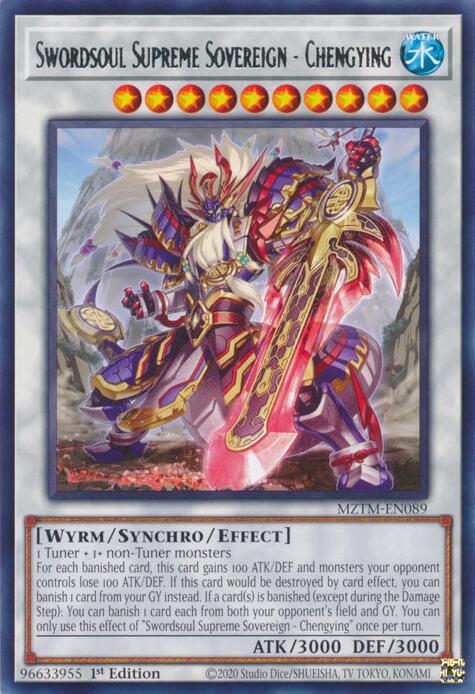 Swordsoul Supreme Sovereign - Chengying [MZTM-EN089] Rare | Pegasus Games WI