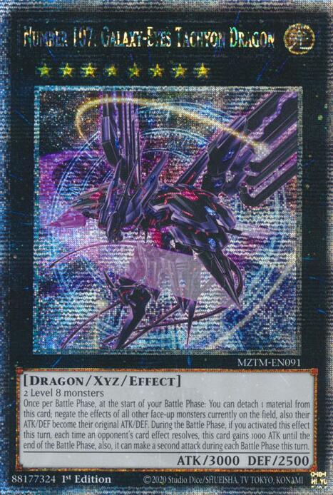 Number 107: Galaxy-Eyes Tachyon Dragon (Quarter Century Secret Rare) [MZTM-EN091] Quarter Century Secret Rare | Pegasus Games WI