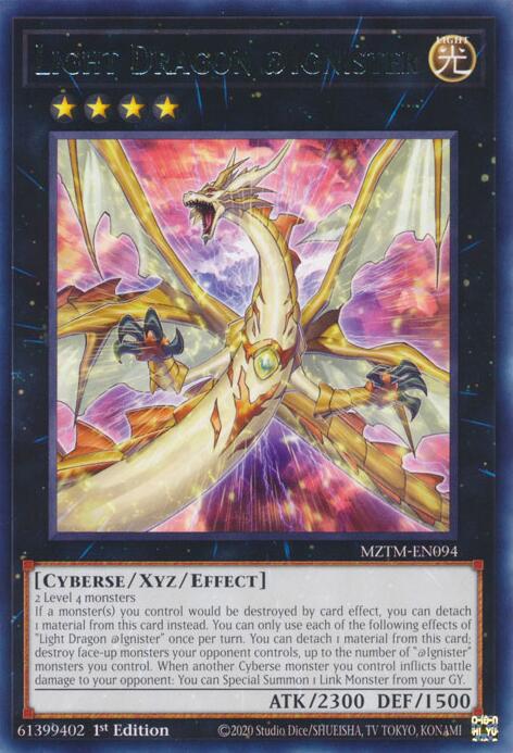 Light Dragon @Ignister [MZTM-EN094] Rare | Pegasus Games WI