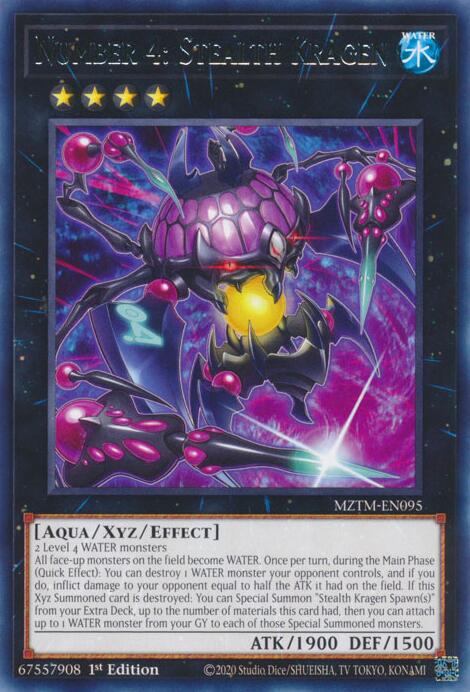 Number 4: Stealth Kragen [MZTM-EN095] Rare | Pegasus Games WI