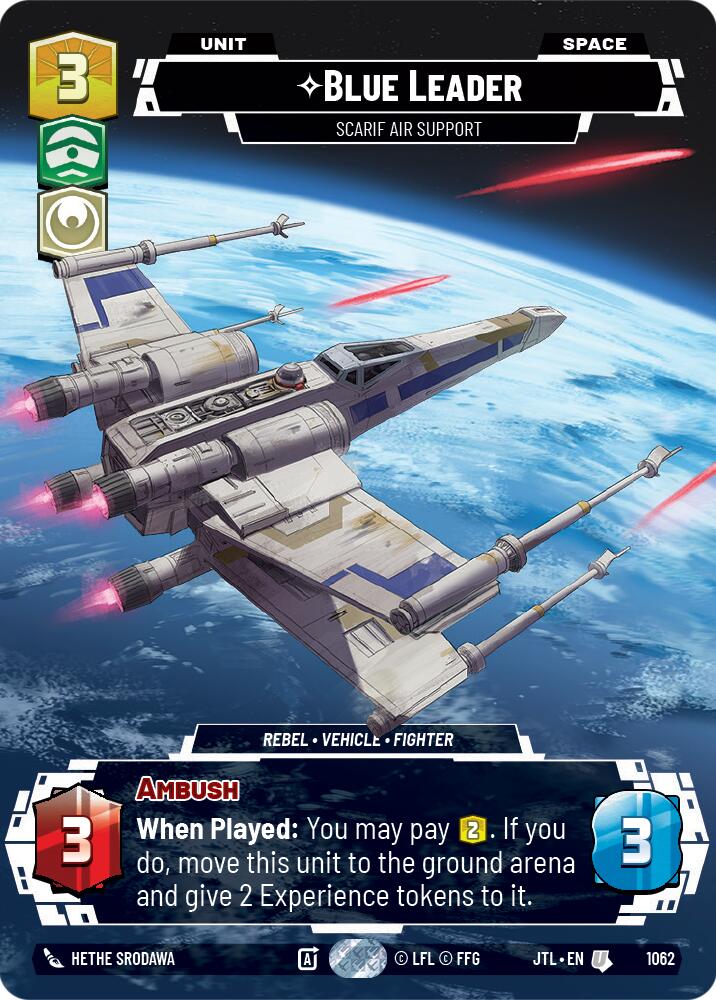 Blue Leader - Scarif Air Support (1062) (Prestige Foil) (1062) [Jump to Lightspeed] | Pegasus Games WI