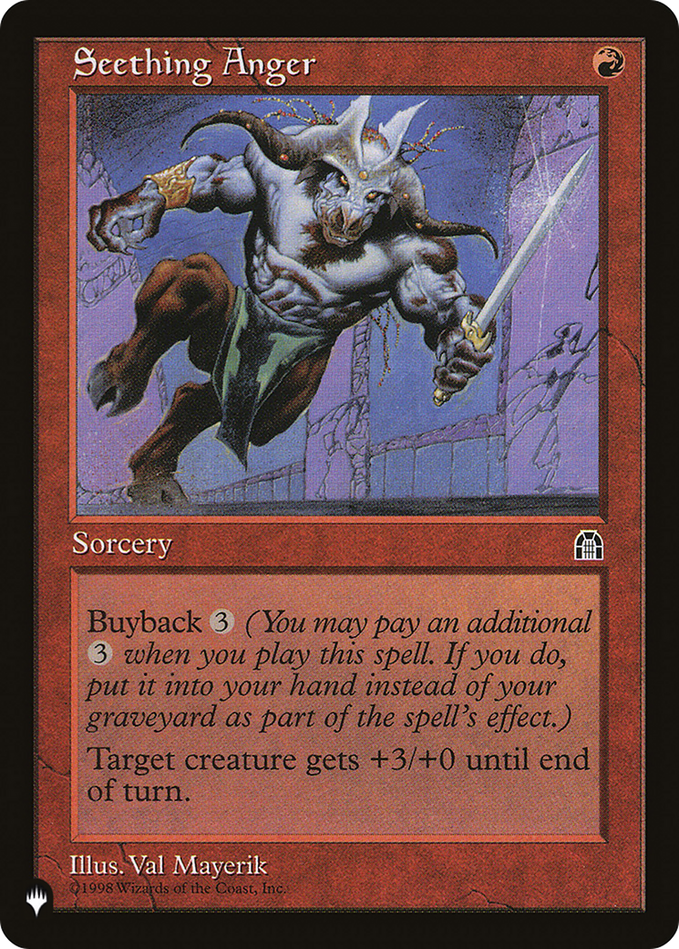 Seething Anger [The List] | Pegasus Games WI