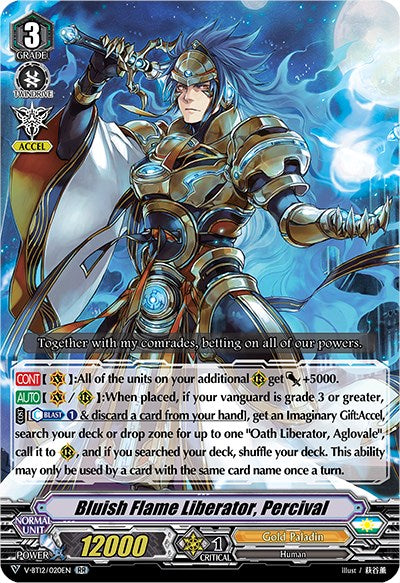 Bluish Flame Liberator, Percival (V-BT12/020EN) [Divine Lightning Radiance] | Pegasus Games WI