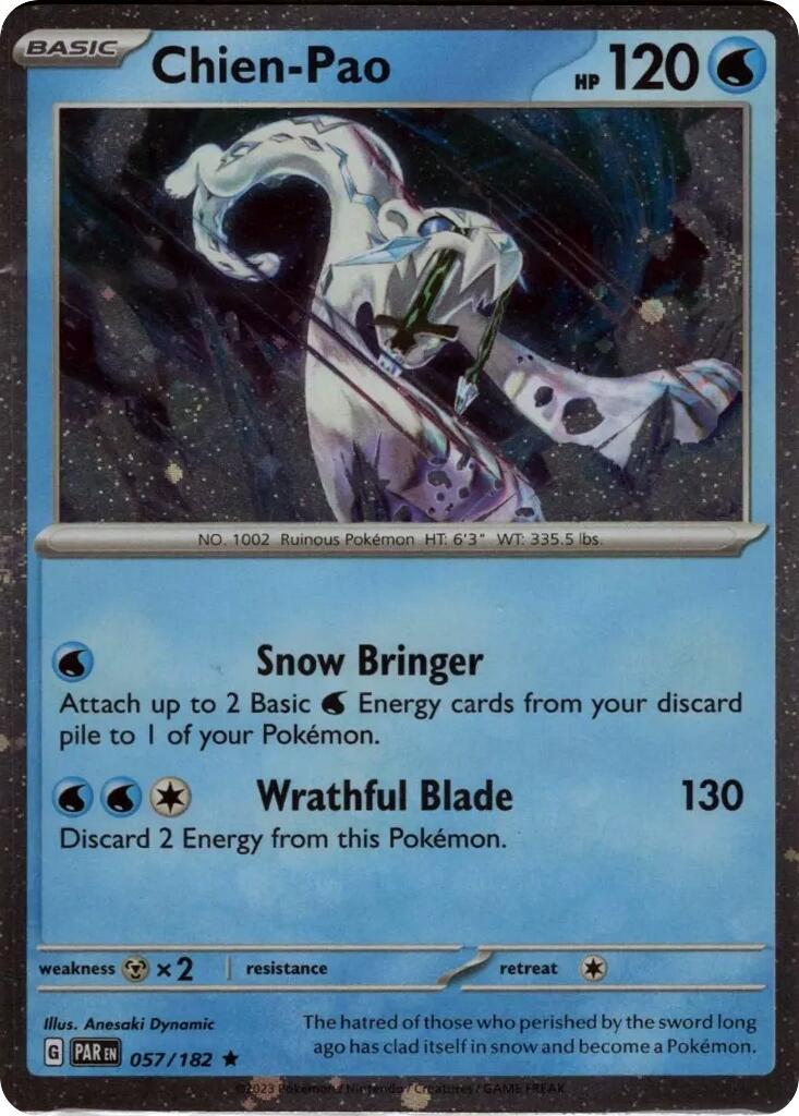 Chien-Pao (057/182) (Cosmos Holo) [Scarlet & Violet: Paradox Rift] | Pegasus Games WI