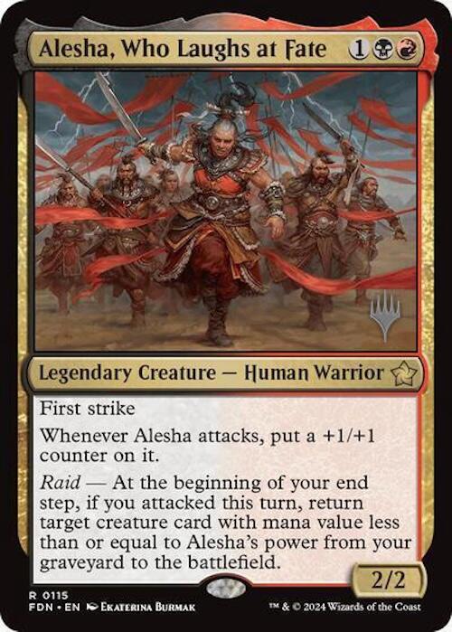 Alesha, Who Laughs at Fate (Promo Pack) [Foundations Promos] | Pegasus Games WI