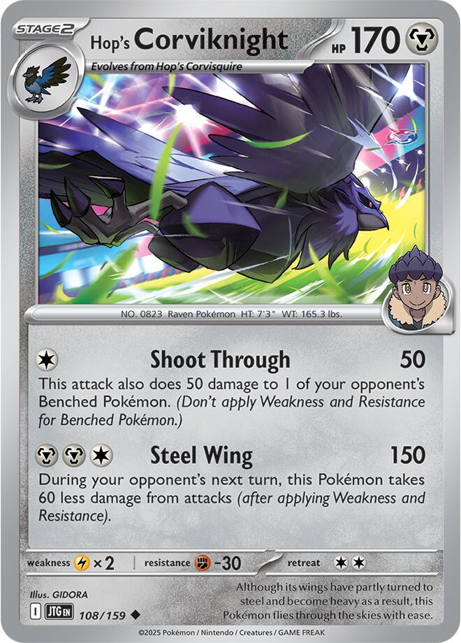 Hop's Corviknight (108/159) [Scarlet & Violet: Journey Together] | Pegasus Games WI