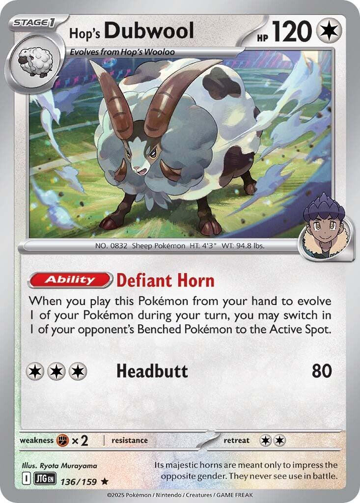 Hop's Dubwool (136/159) [Scarlet & Violet: Journey Together] | Pegasus Games WI