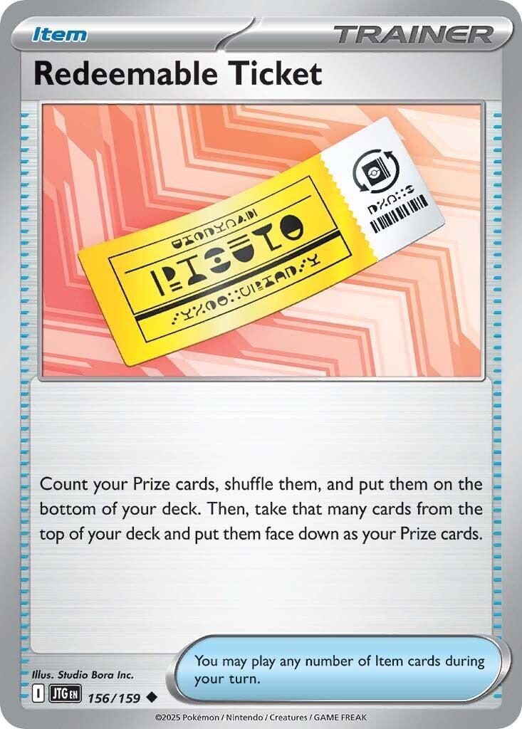 Redeemable Ticket (156/159) [Scarlet & Violet: Journey Together] | Pegasus Games WI