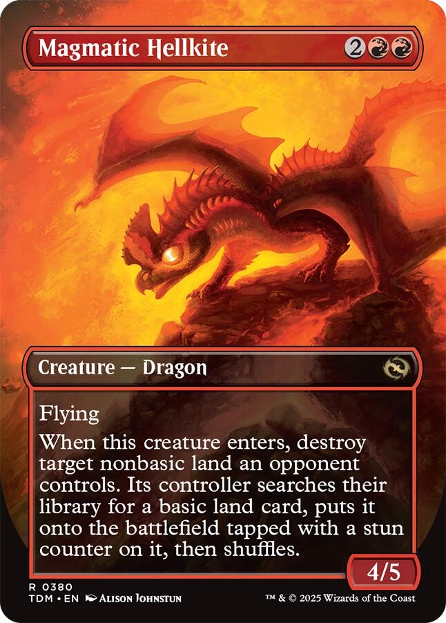 Magmatic Hellkite (Borderless) [Tarkir: Dragonstorm] | Pegasus Games WI