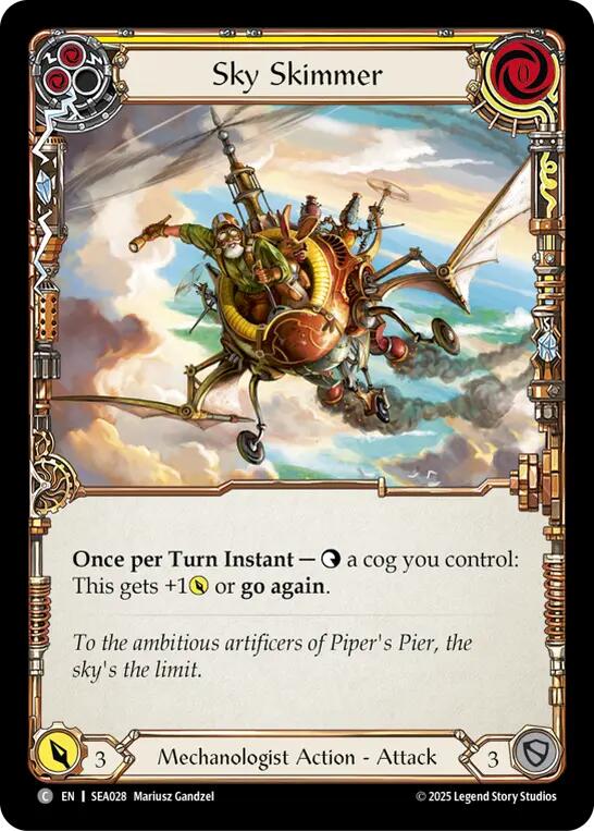 Sky Skimmer (Yellow) [SEA028] (High Seas)  Rainbow Foil | Pegasus Games WI